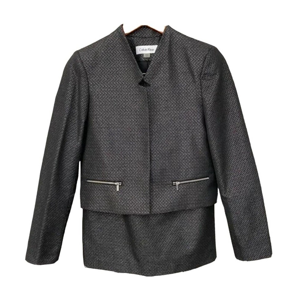 Calvin Klein Black Textured Blazer
